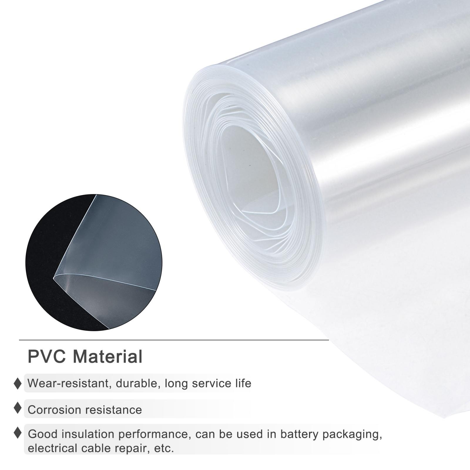 Battery Wrap 23mm Flat 10ft PVC Heat Shrink Tube Wraps Clear