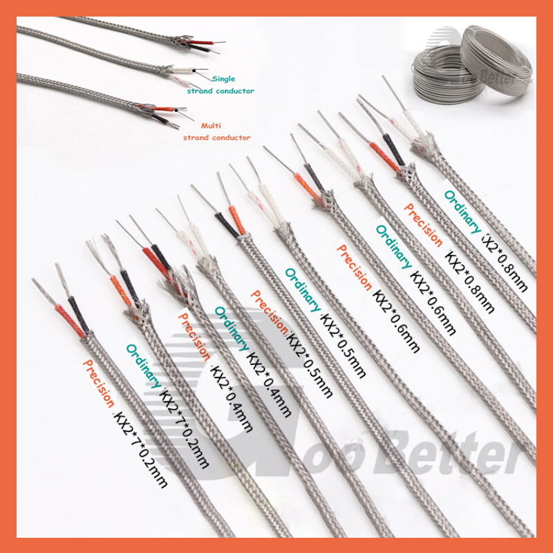 Type K Thermocouple Compensating Cable Extension Wire Shield Braided For sensor