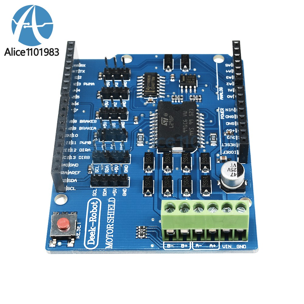 1~10PCS L298P Shield R3 DC Motor Driver 2A H-Bridge 2 Way For Arduino UNO 2560