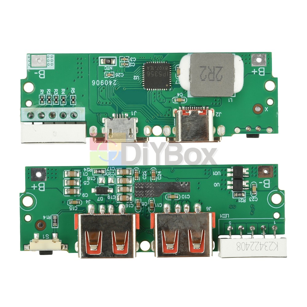 22.5W Fast Charging Power Bank DIY Module 3.7V Li-ion Circuit Board PD/QC/VOOC