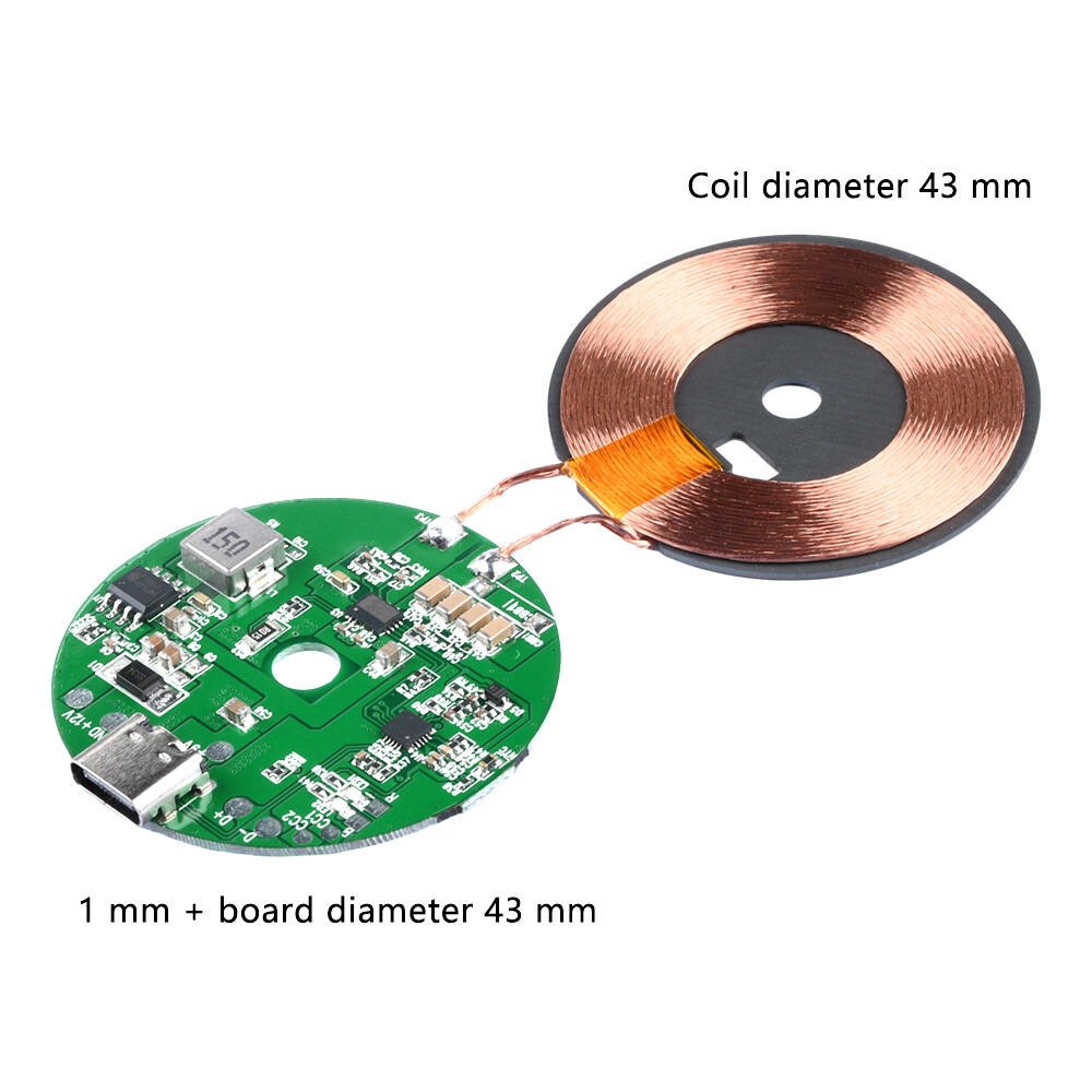 Type-C 20W Wireless Charger Transmitter Module Fast Charging Board For Phone DIY