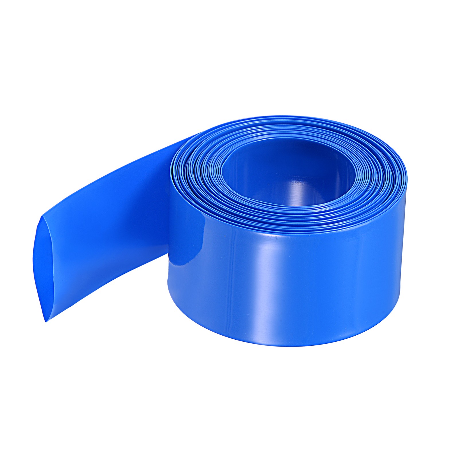 Battery Wrap Heat Shrink Tubing 14mm Dia 23mm Flat 10 Feet(3meters),Blue