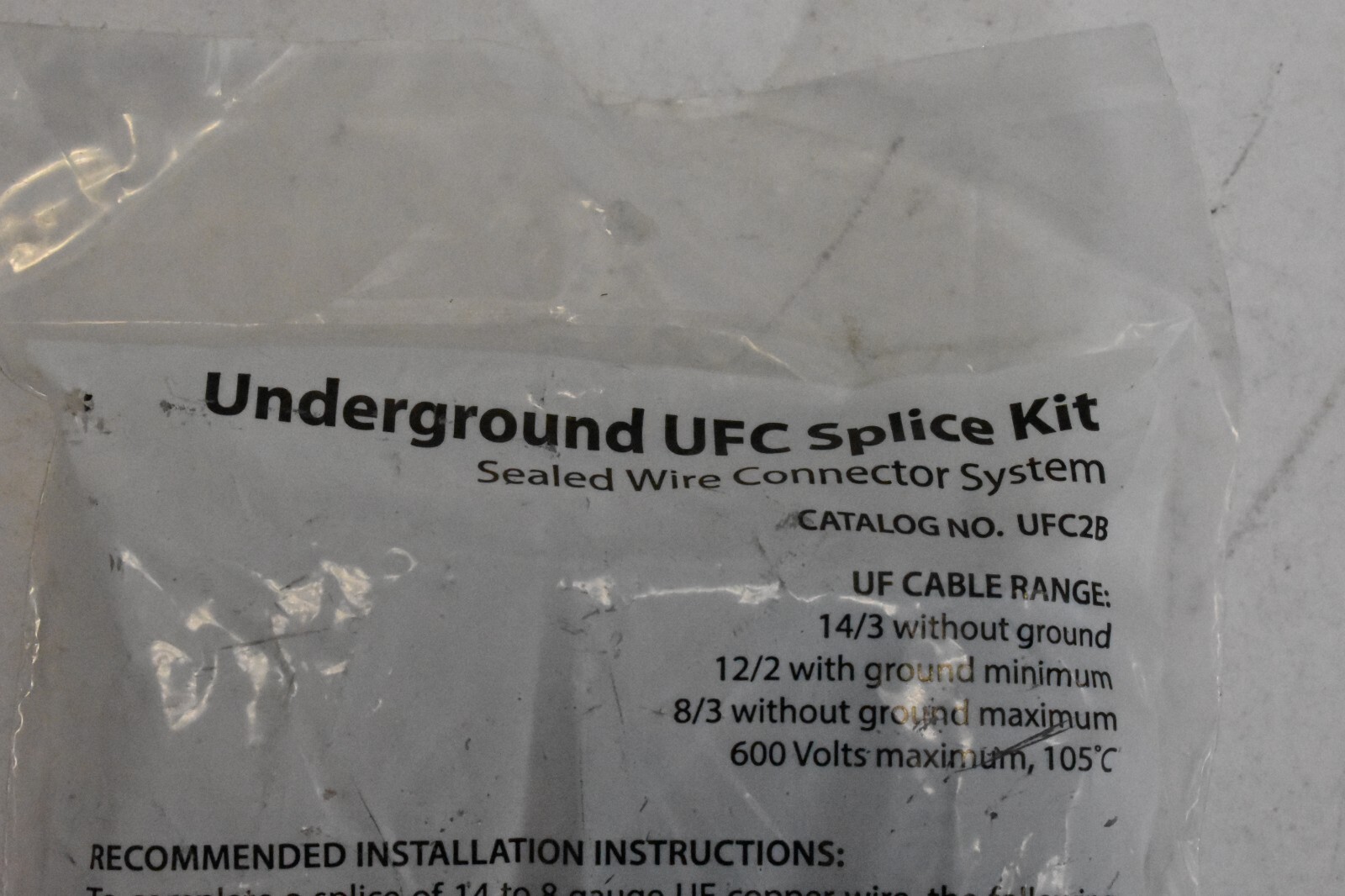 Engineered Products UFC2B Underground UFC Splice Kit Sealed Wire Connector