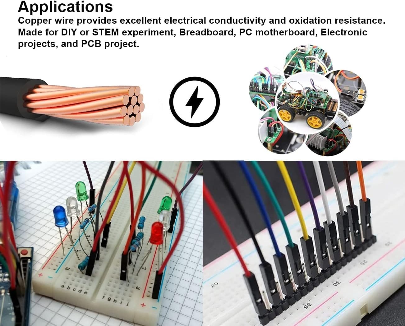 40pcs 20 cm 8 inch Female to Female Multicolored Dupont Wire Breadboard Jumpe…