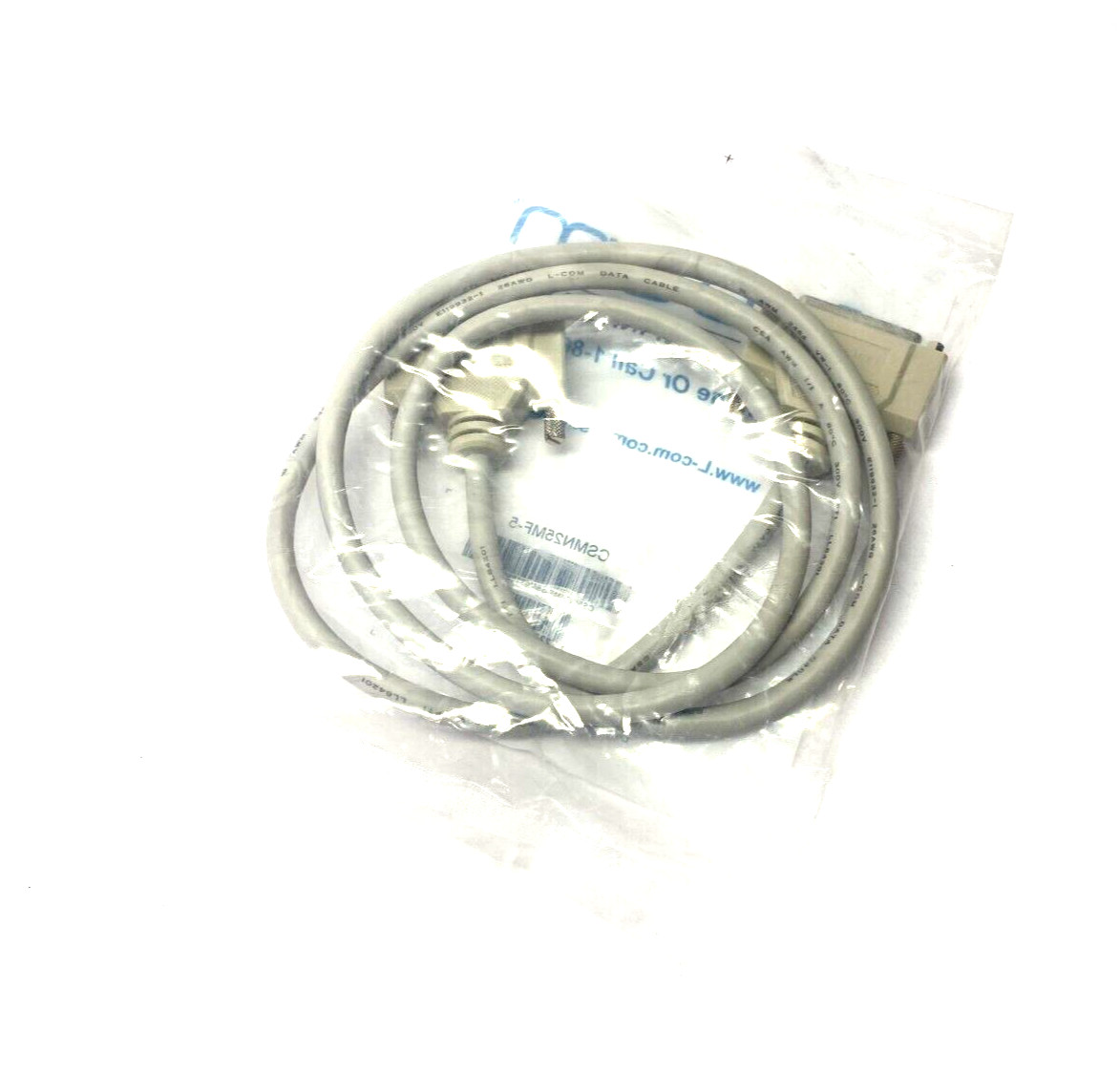 L-Com CSMN25MF-5 Deluxe D-Sub DB25 Male to Female Cordset 25-Pos