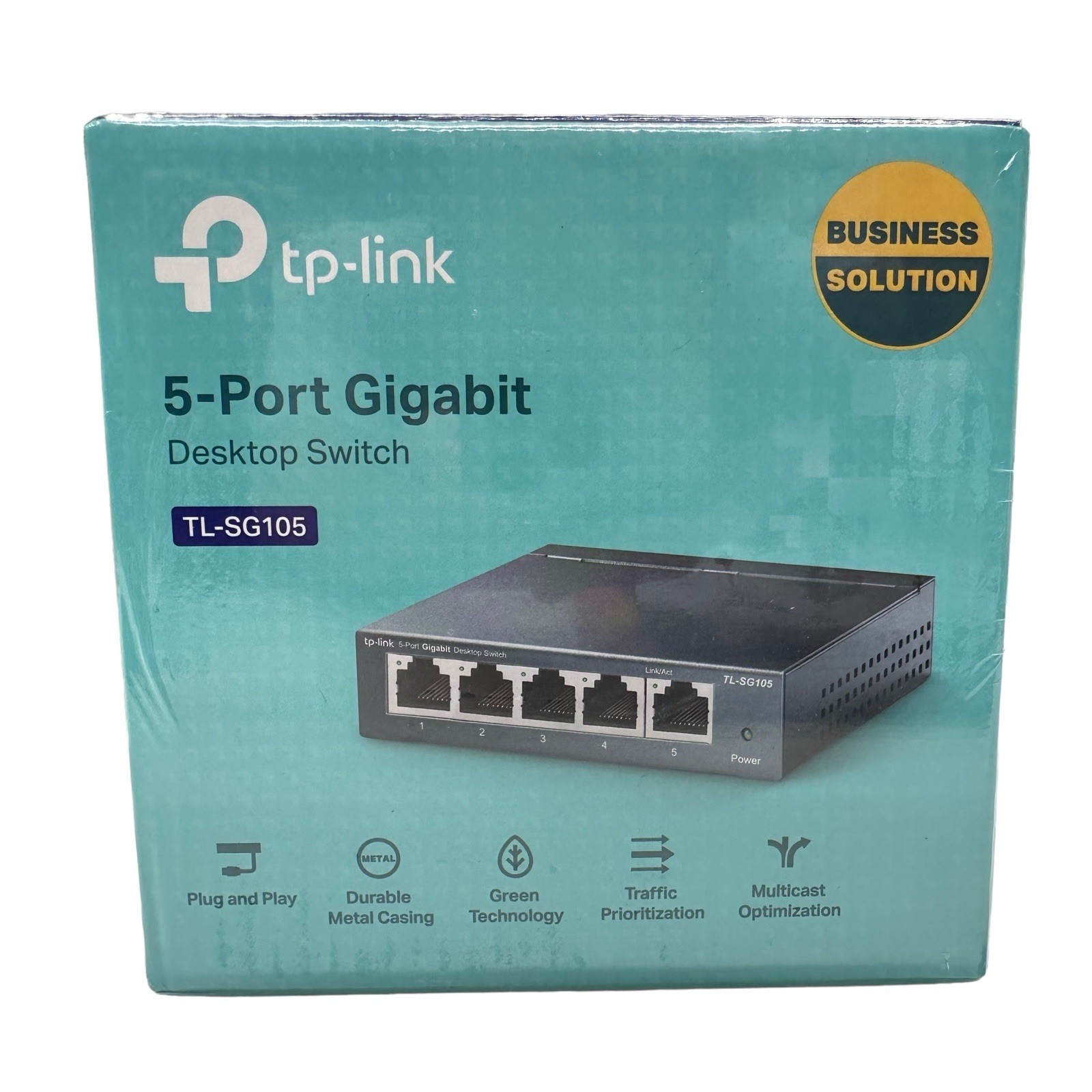 TP-Link TL-SG105 5-Port Gigabit Desktop Network Switch New Sealed