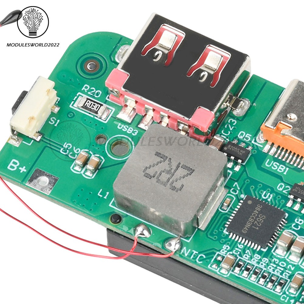 22.5W Fast Charging Module 0.96″ TFT Color Screen Mobile Power Bank Motherboard