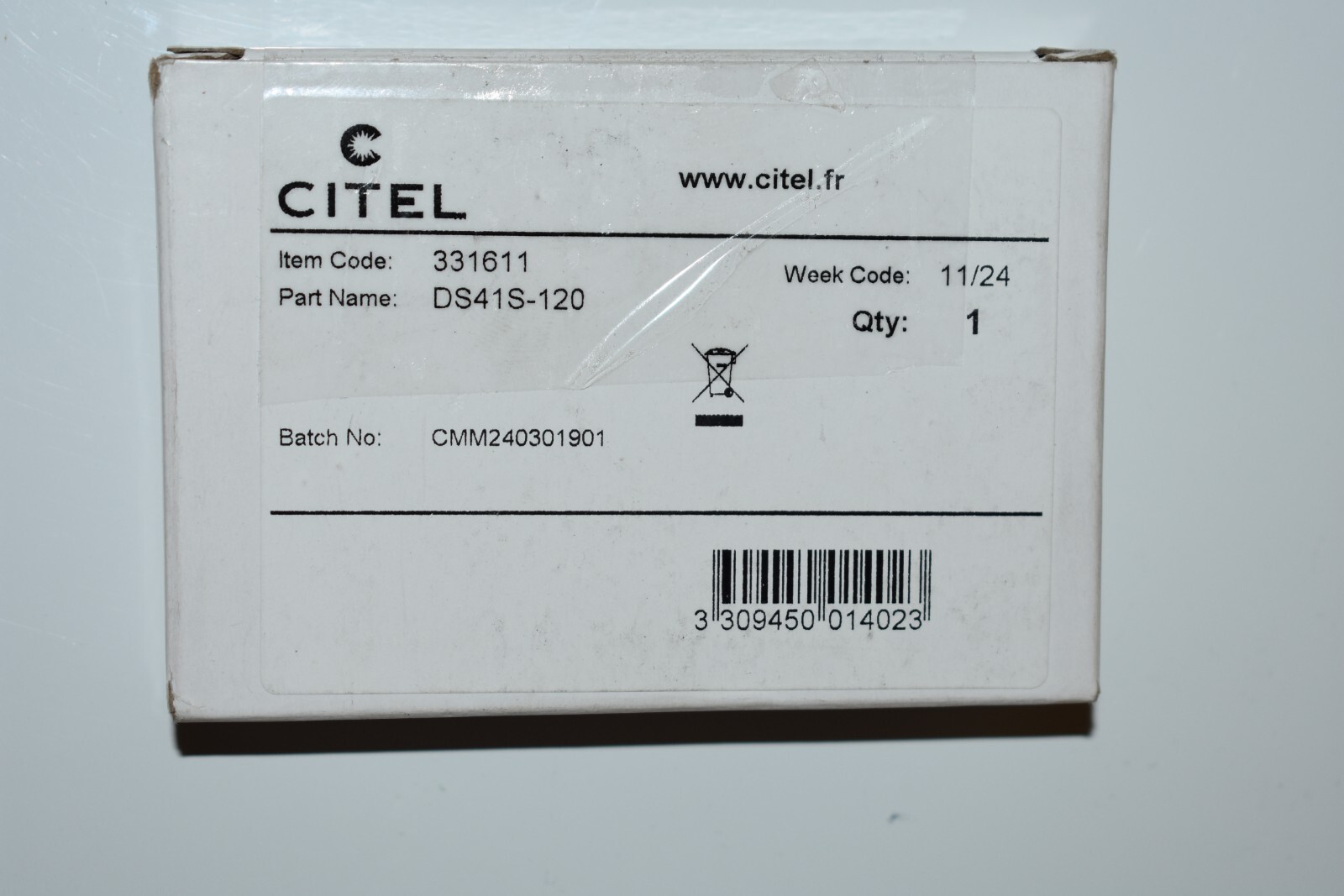 Citel DS41S-120 Industrial AC Surge Protector 120VAC, Type 4CA, 40kA, 1-Pole