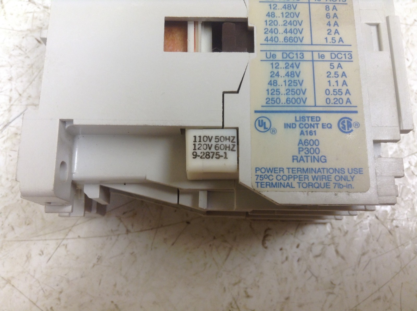 Cutler Hammer D15CR40 Relay 110/120 VAC Coil (OK)