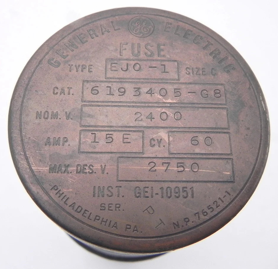GE Current Limiting Fuse EJO-1 2400V 15E