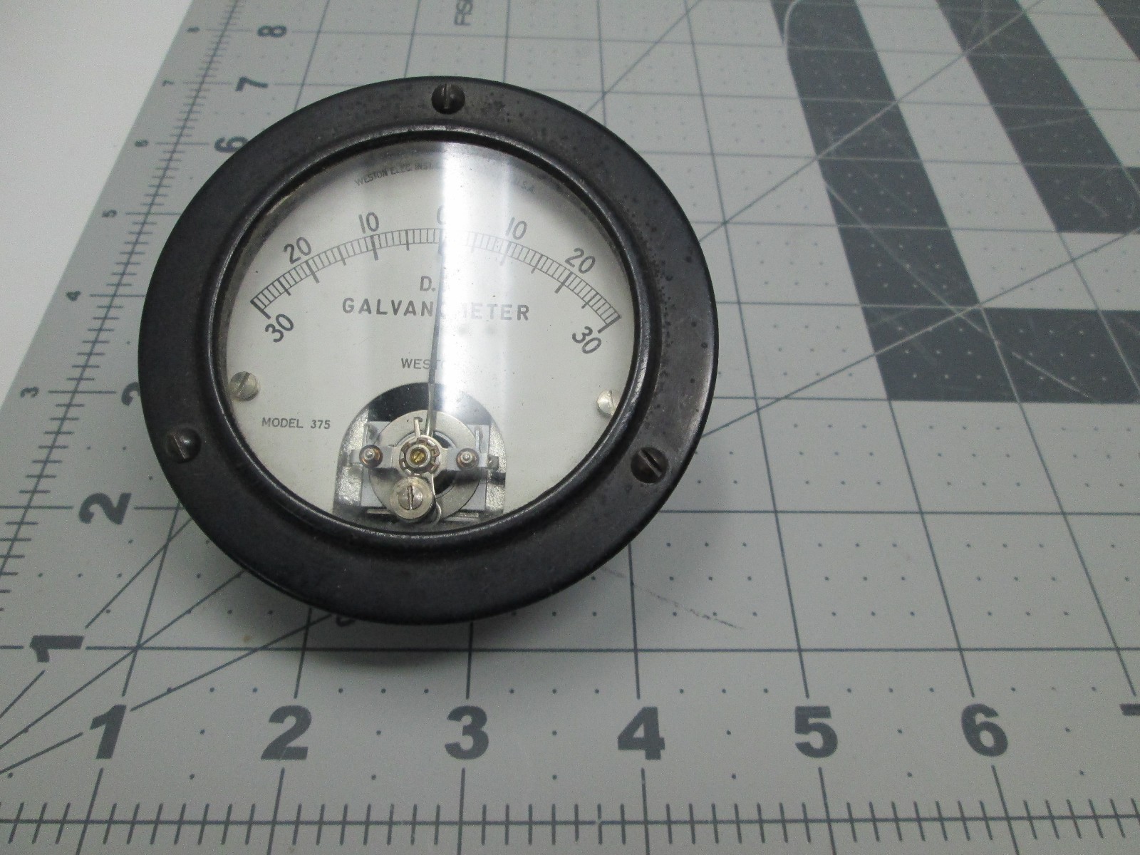 Weston Model 375 DC Galvanometer Meter 30-0-30 DC Untested