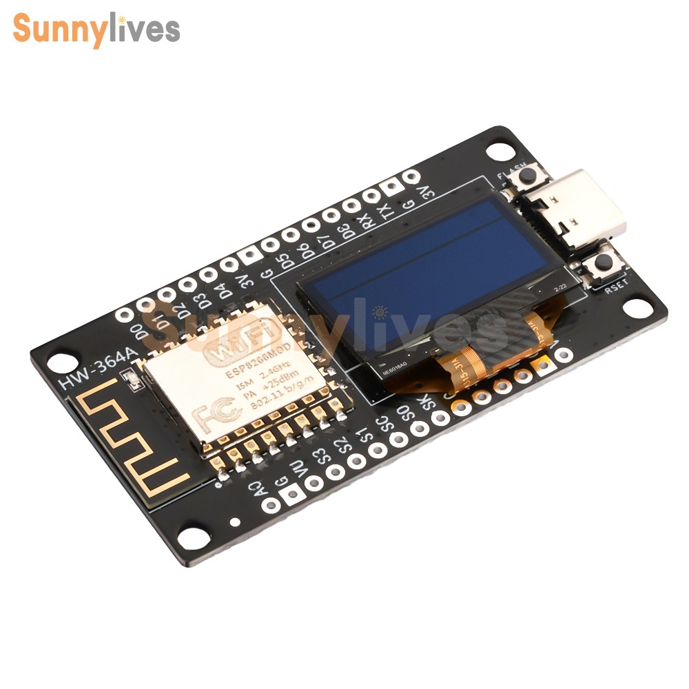 1-10Piece 0.96″ ESP-12F Nodemcu ESP8266 WIFI Development Board Type-C/Micro USB