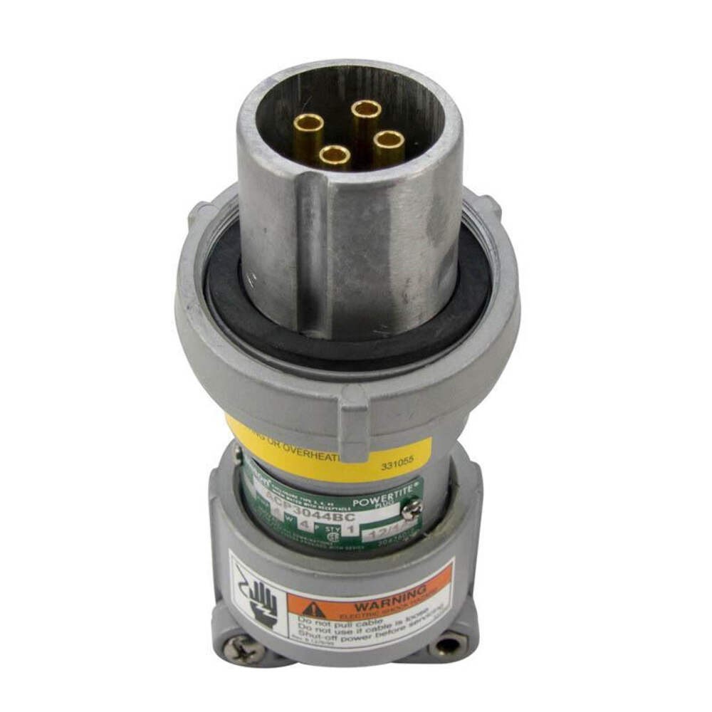 ACP3044BC – Appleton 30A 600VAC/250VDC 4-Pole Pin & Sleeve Clamping Ring Plug, P