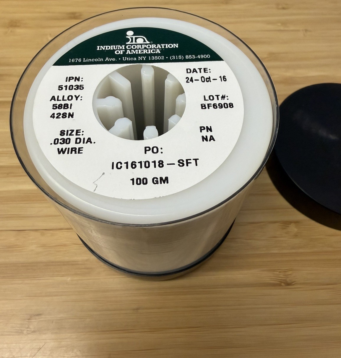 Bismuth-Tin Wire 0.030″ 58Bi 42Sn 95g Spool Low- Temperature Solder Lead Free
