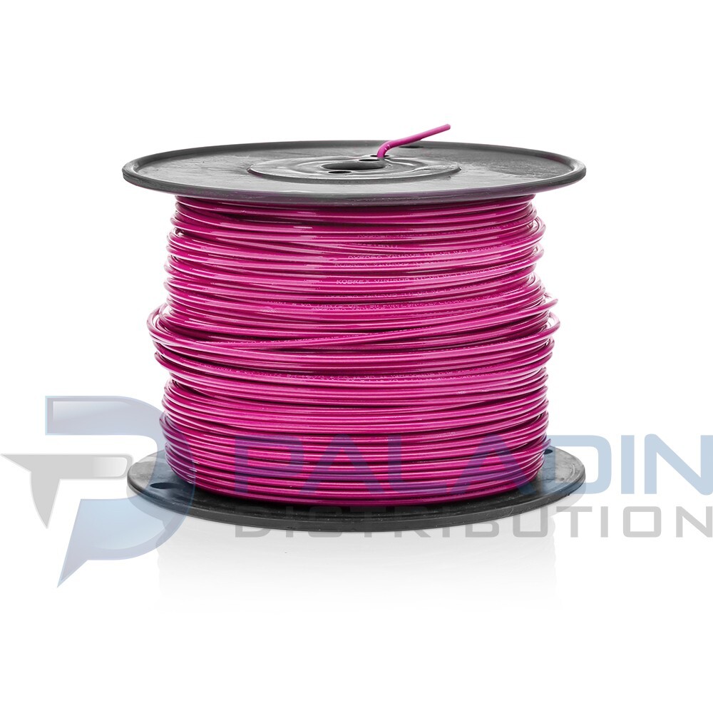 #14 Gauge Pink Copper Solid Wire 500′ FT Roll THHN/THWN UL Listed – Pink