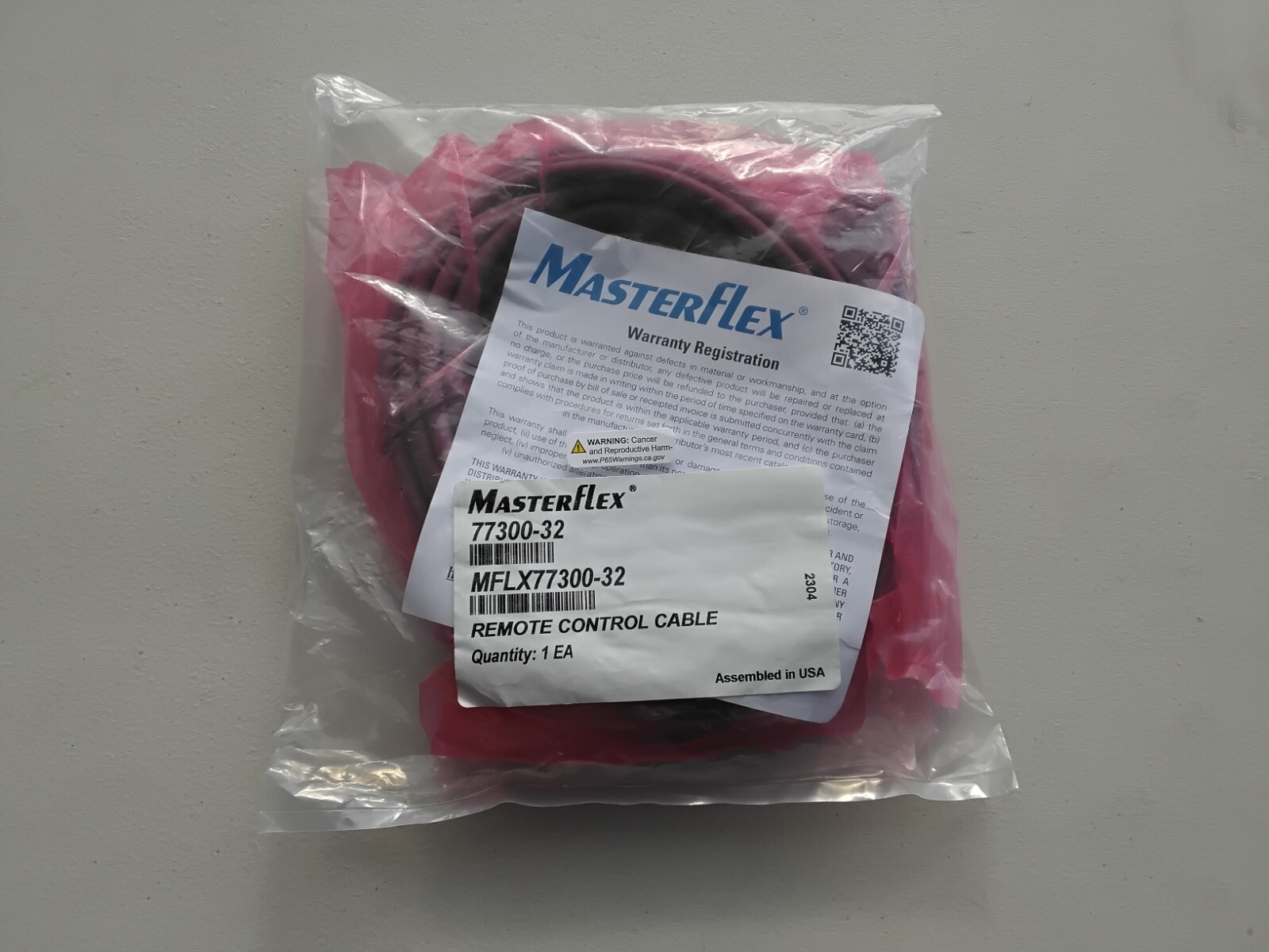 MFLX77300-32 MasterFlex Cable assembly for remote control 18-pin round connector