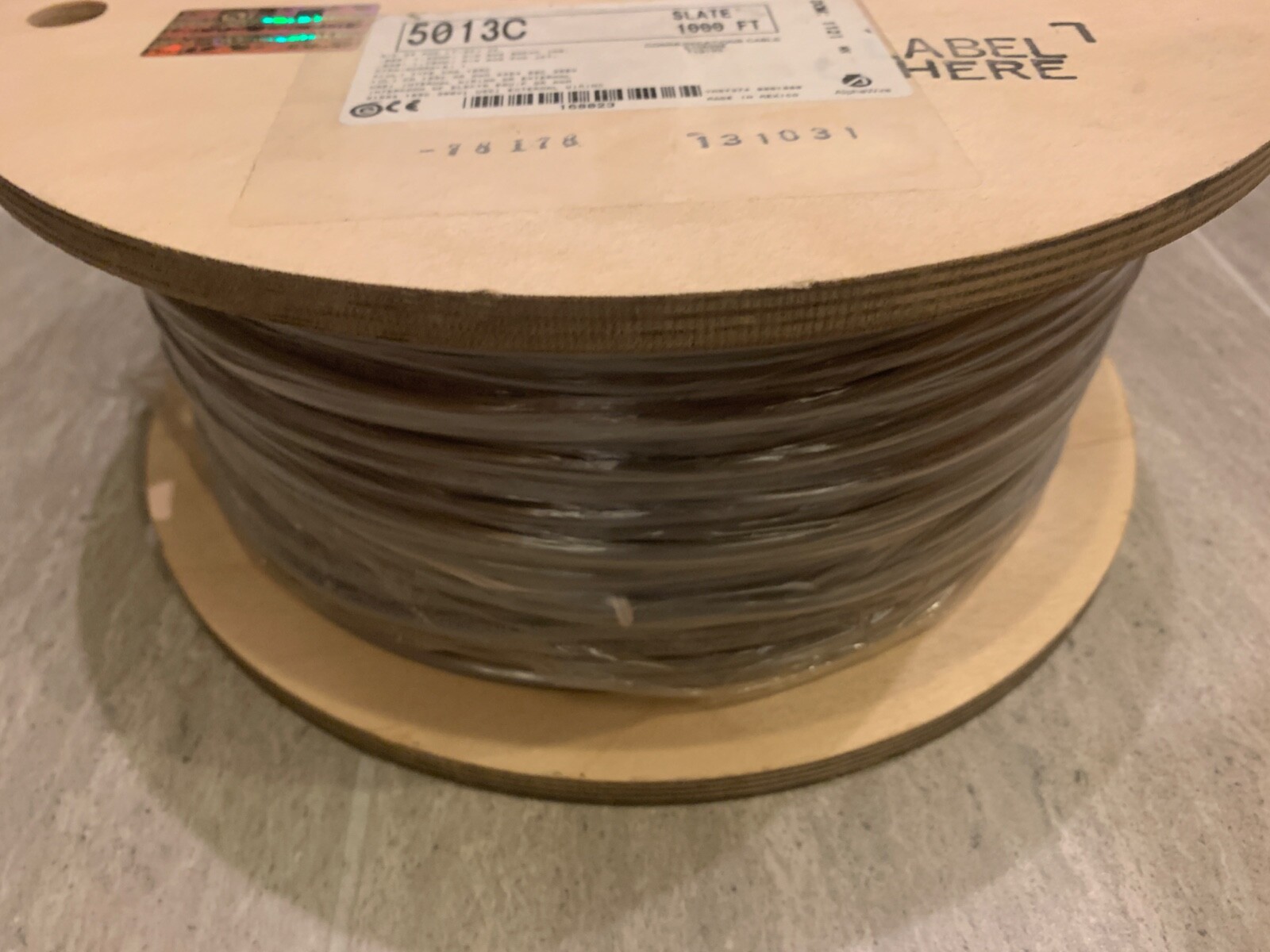 Alpha Wire Multi-Conductor Cables 24AWG 3C UNSHLD 1000ft SPOOL SLATE