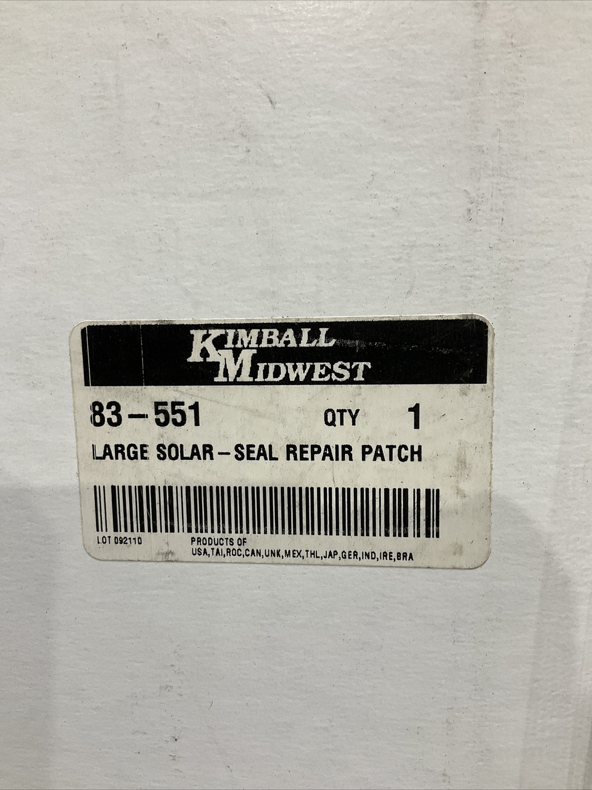 KIMBALL MIDWEST 83-551 SOLAR SEAL PERMANENT REPAIR PATCH 476