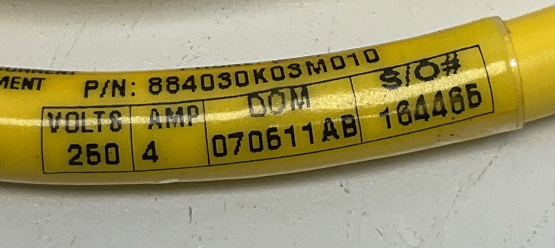 Brad Connectivity 884030K03M010 M12, 4P Male / Female Straight Cable 1M