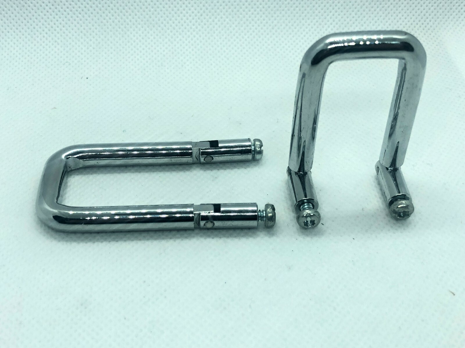 2x Soviet USSR Nikel Carrying swivel handle for various appliances (60mm x 30mm)