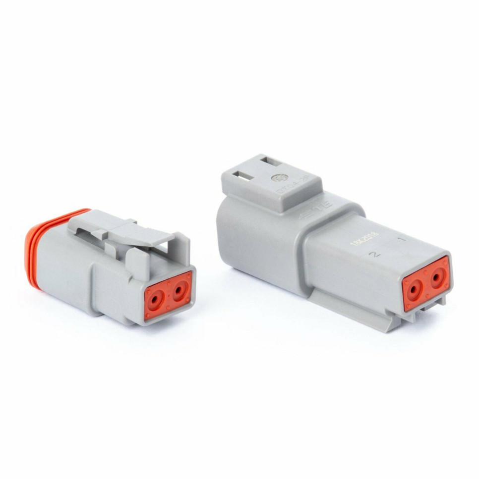 Deutsch DT 2-Pin Connector Kit | Water Resist | Solid Contacts | 14–16 AWG | USA