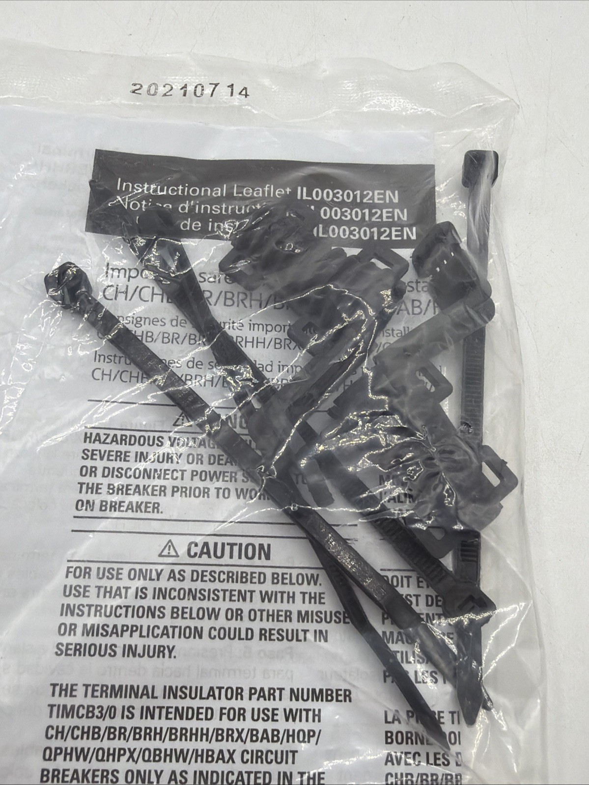 Eaton TIMCB3/0 Terminal Insulator Kit CH BR BAB HQP Breaker NEW Fast Free Ship