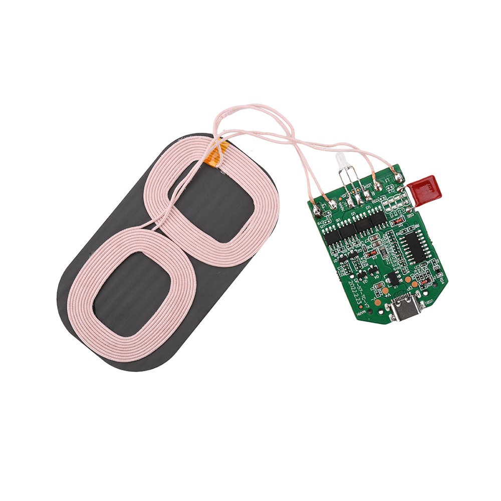2x Dual Coil 15W Wireless Charger Transmitter Module Fast Charging Board DIY USA