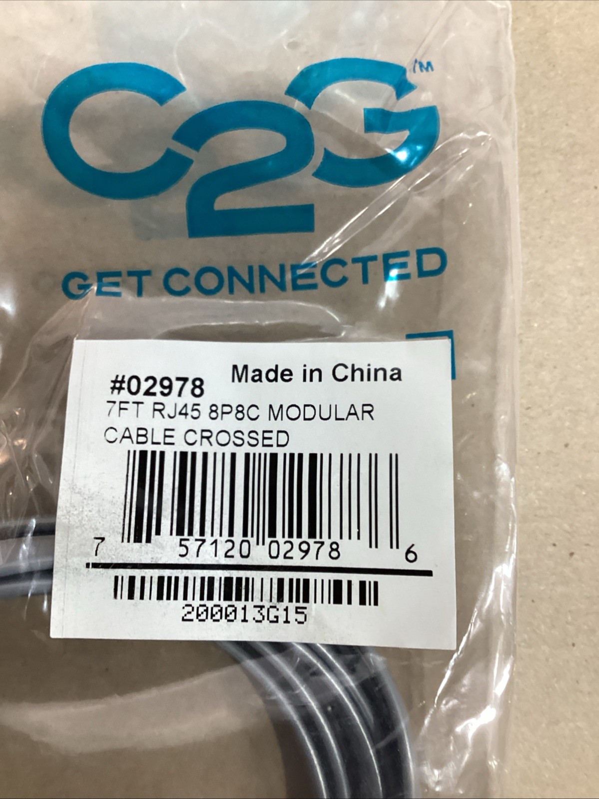 LOT OF 10- 7FT RJ45 8P8C MODULAR CABLE CROSSED