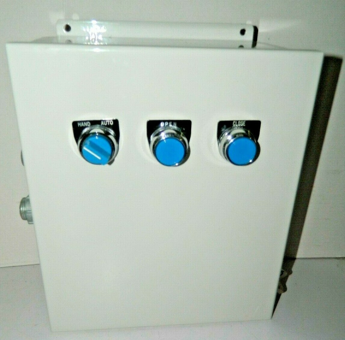 Measurex Enclosure 3 Button Control Panel Open Close Hand Auto Controls, NOS
