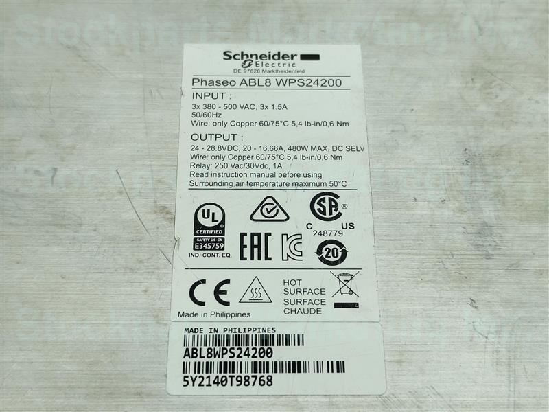 Schneider Electric ABL8WPS24200 Rail Power Supply 30 Days Warranty