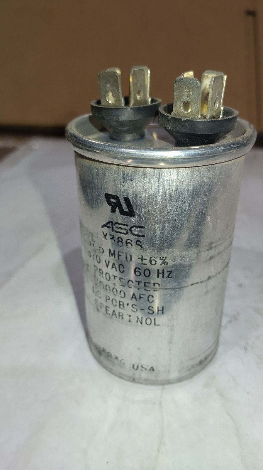 ASC X386S 370VAC 60HZ 10000AFC 145MFD +6%