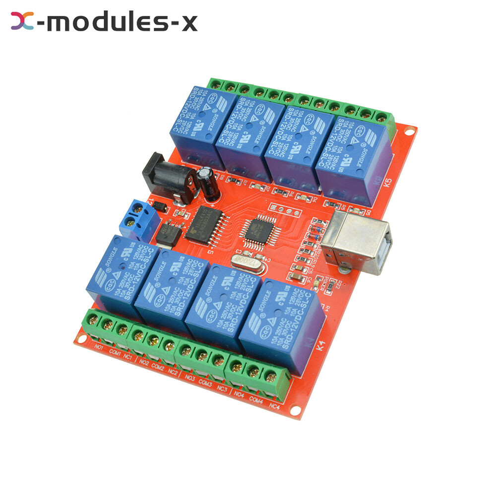 8CH 8Channel DC12V Relay Control Board USB ULN2803 Driver Module For AVR ARM New