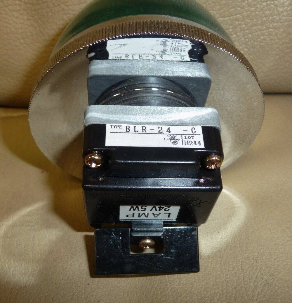 Maruyasu BLR-24G Pilot Light, 30mm 24V Green Illum 80mm, 5W New
