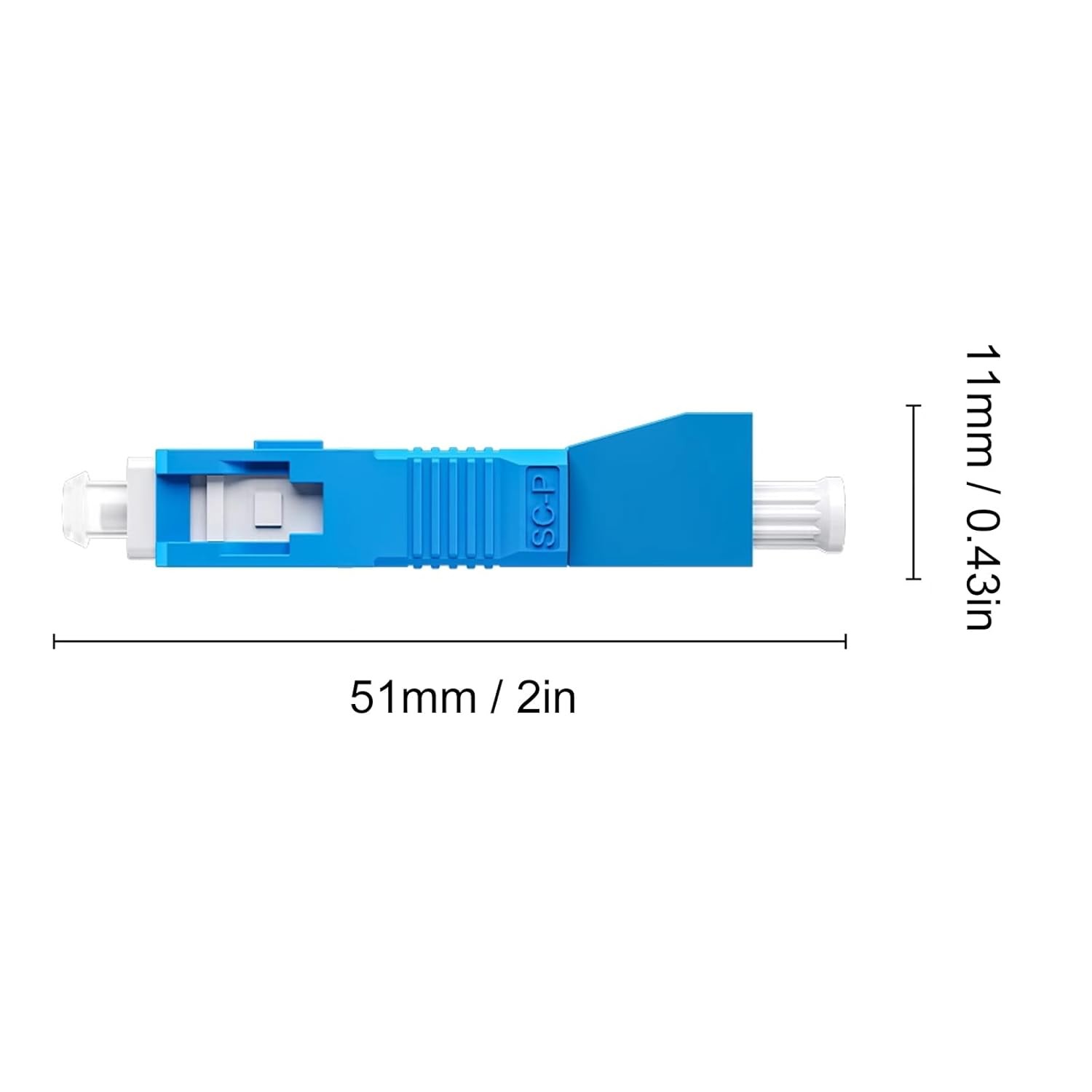 SC/UPC Male LC/UPC Female Fiber Optic Adapter 4 Pack 9/125um Single Mode SC to