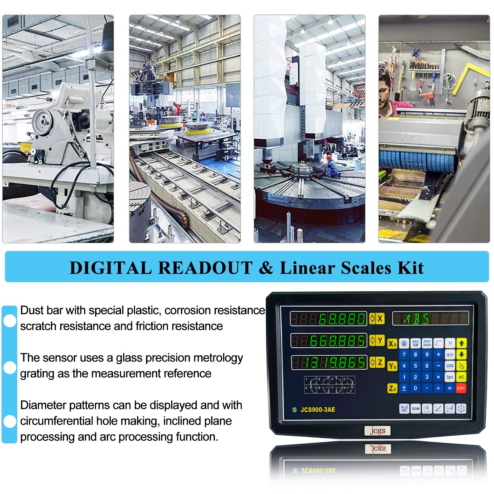 US Digital Linear Scale 2Axis/3Axis Readout DRO Display Kit CNC Milling Lathe