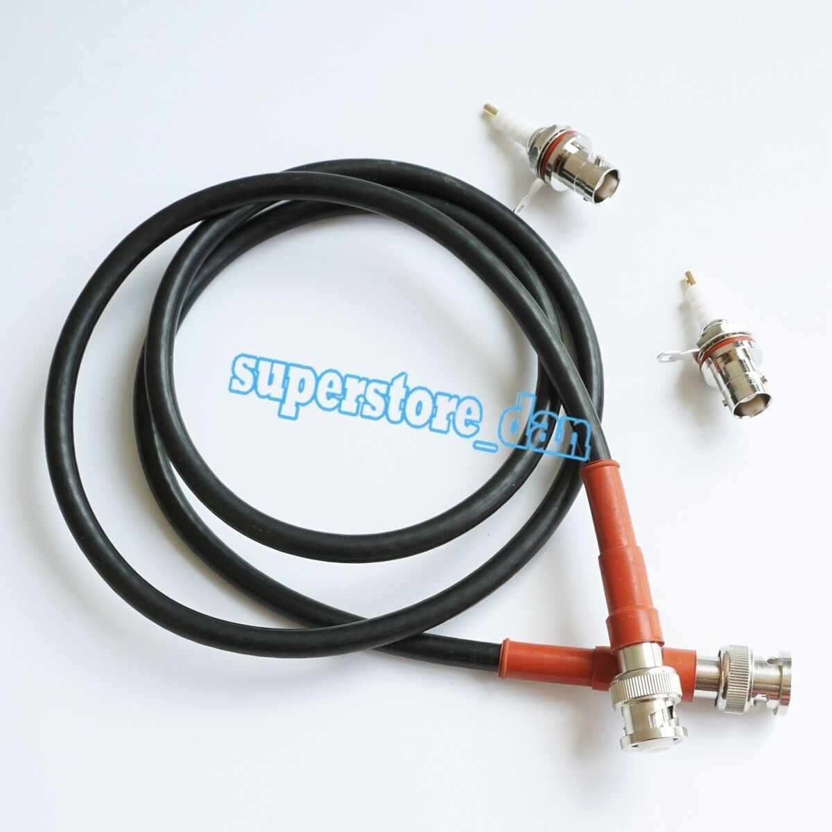 BNC Male 3000V To Plug High Voltage MHV 6Feet RG59 Cable & 2 Female RF Connector