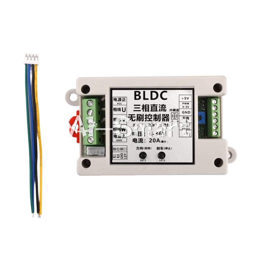 ZS-X14 400W BLDC 3-Ph DC Brushless Driver Control Board Motor Controller w/Limit