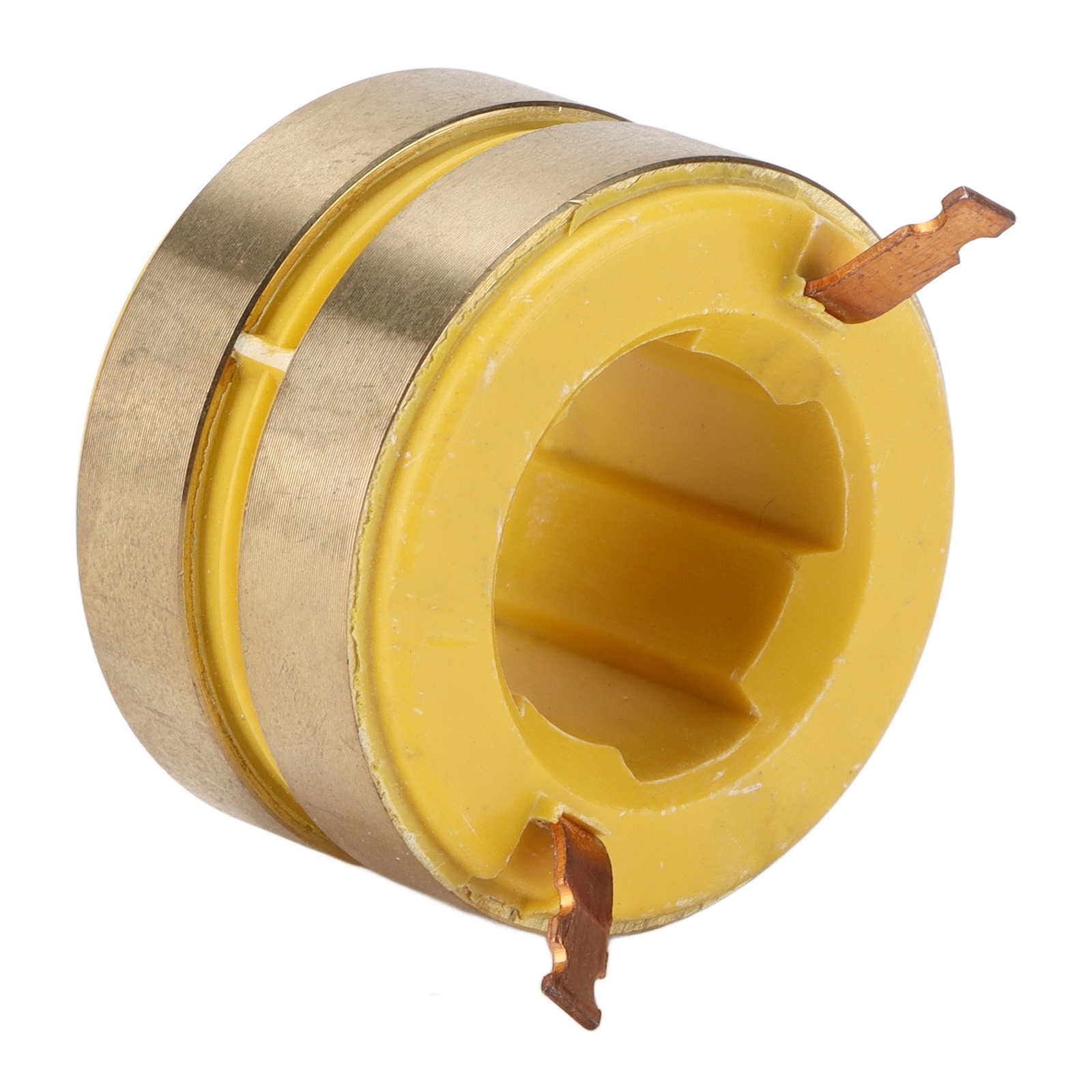 Slip Ring Brass Conductive Collector 2 Way 22mm ID 38mm OD For 168F Generators