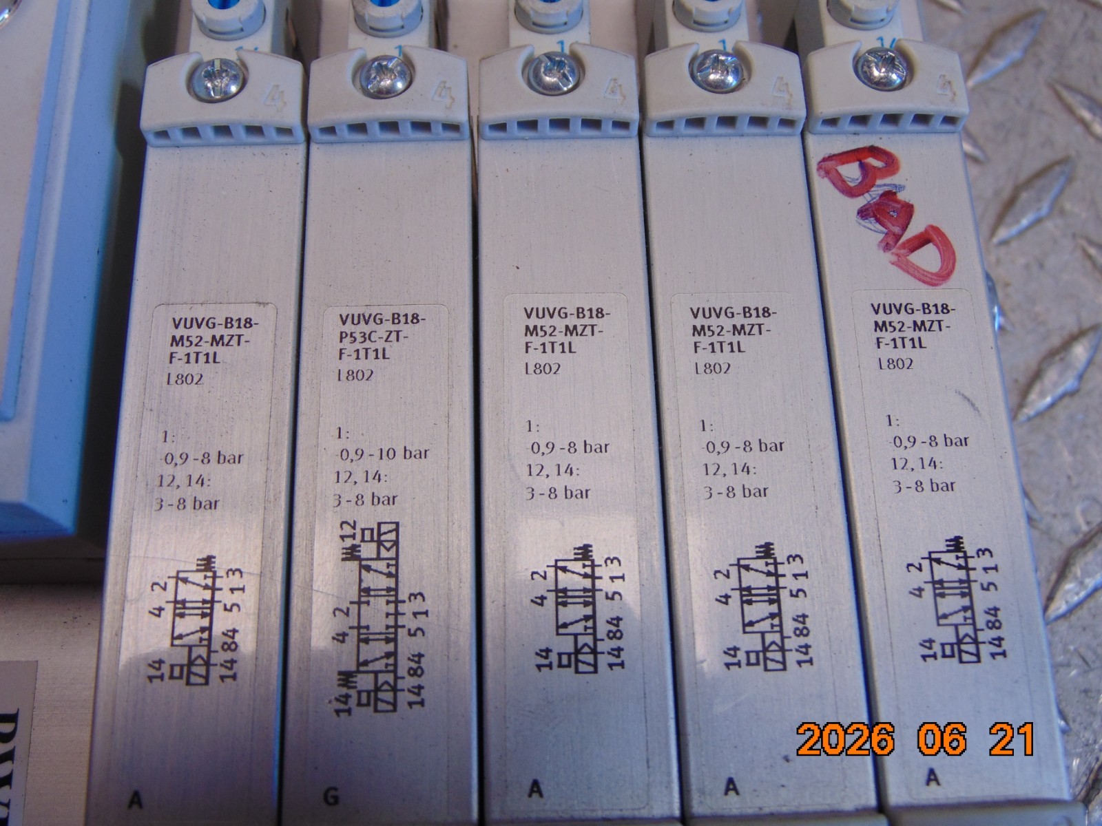 FESTO VUVG-B18-M52-MZT-F-1T1L SOLENOID VALVE MANIFOLD ASSEMBLY CTEU-EP BUS NODE