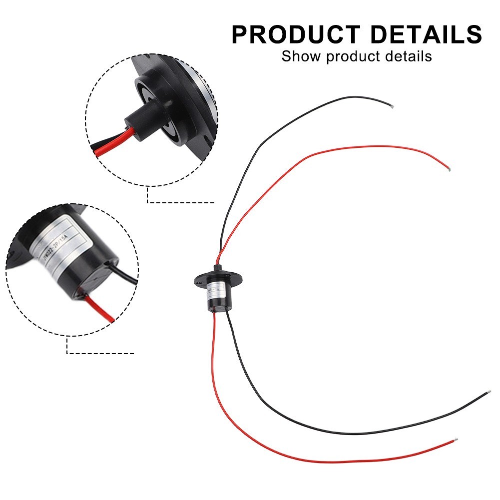 for 2 Wires 15A Electrical Slip Ring Collector Ring Wind Turbine Generator Slip