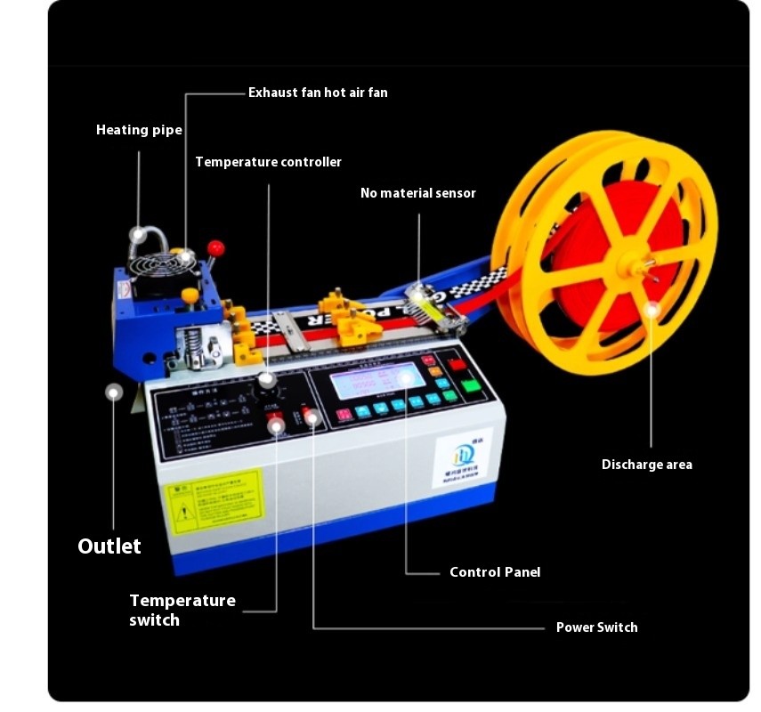 Ribbon Computer Tape Cutter Hot and Cold Tape Cutter Zipper Automatic Cutter