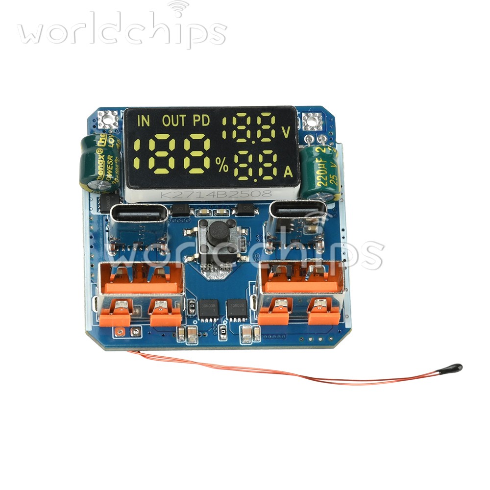 4S PD 100W Bidirectional Fast Charging Module Buck-Boost 20V 5A with Display