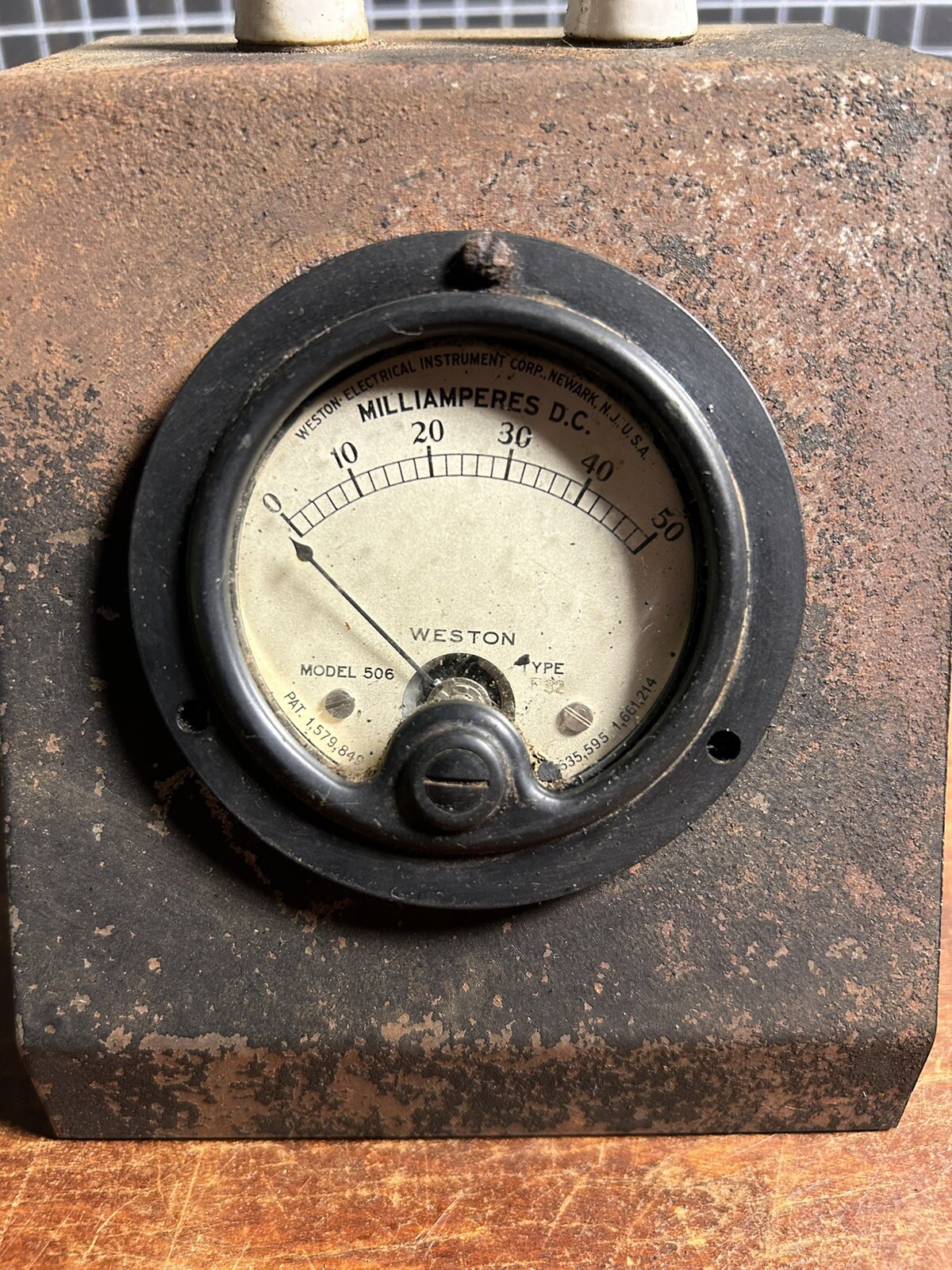 Vintage Weston Model 506 Meter 0-50 Milliamperes DC Untested Electrical Gauge
