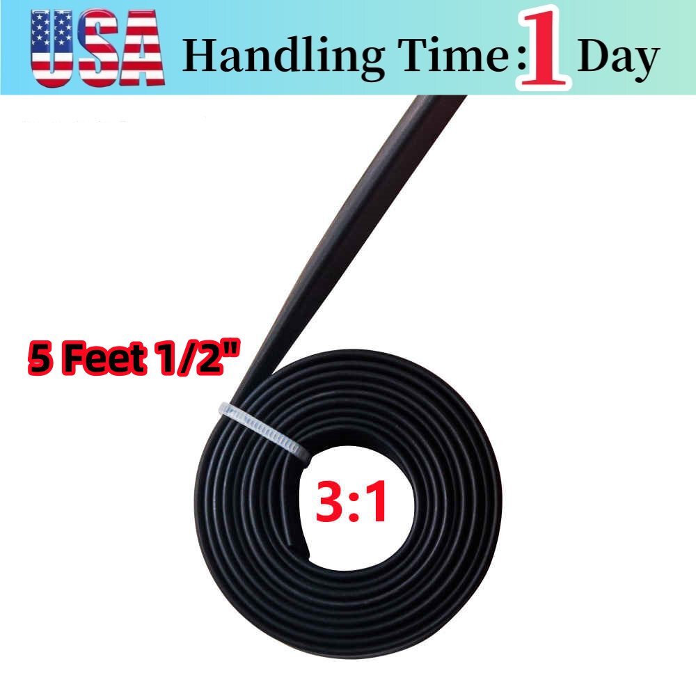 1/2″ Marine Heat Shrink Tube 3:1 Adhesive Glue Lined 5 ft BLACK