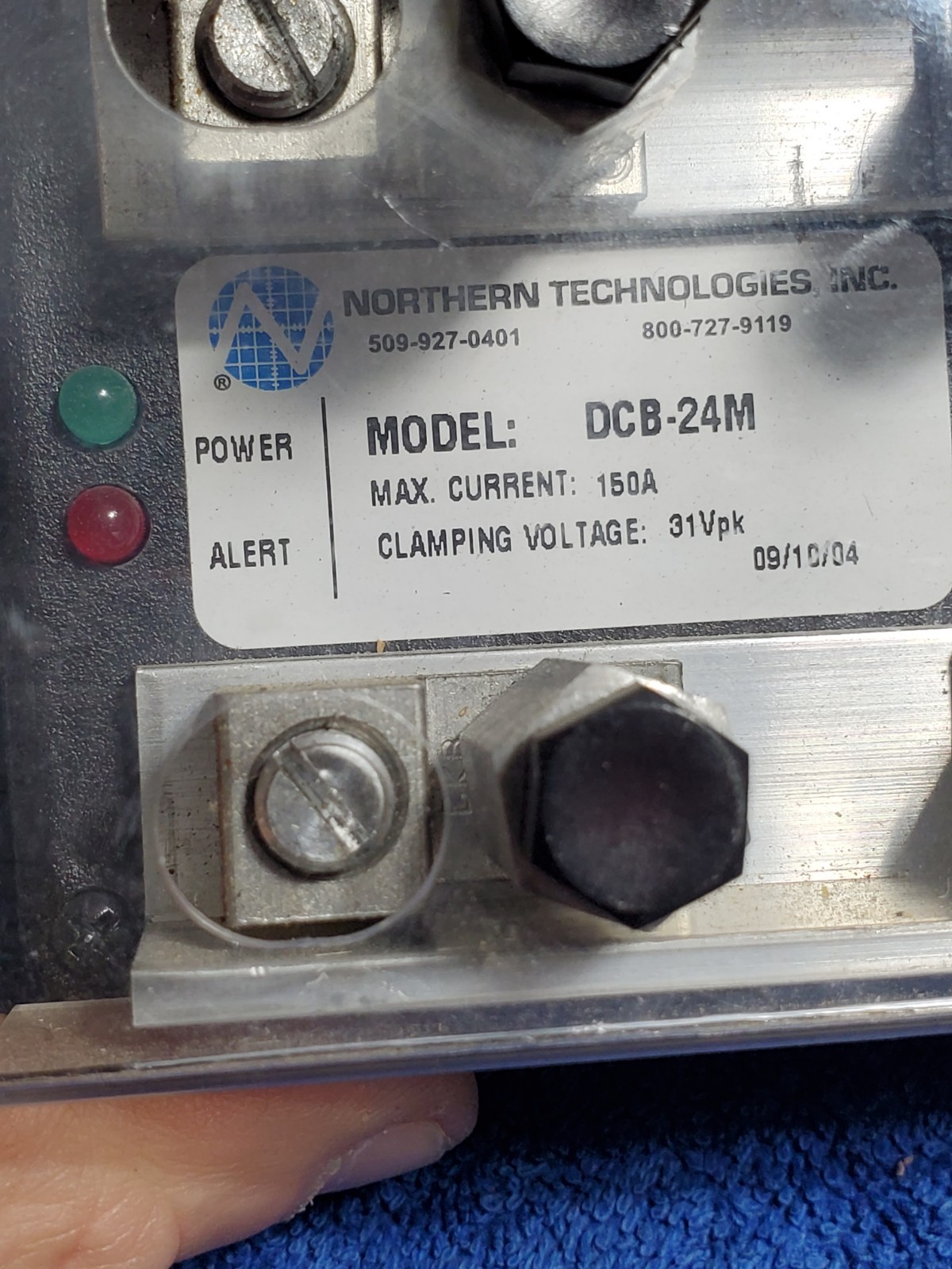 Northern Technologies DCB-24M Surge Protector 24V DC 150A SPD 31Vpk Clamp USED