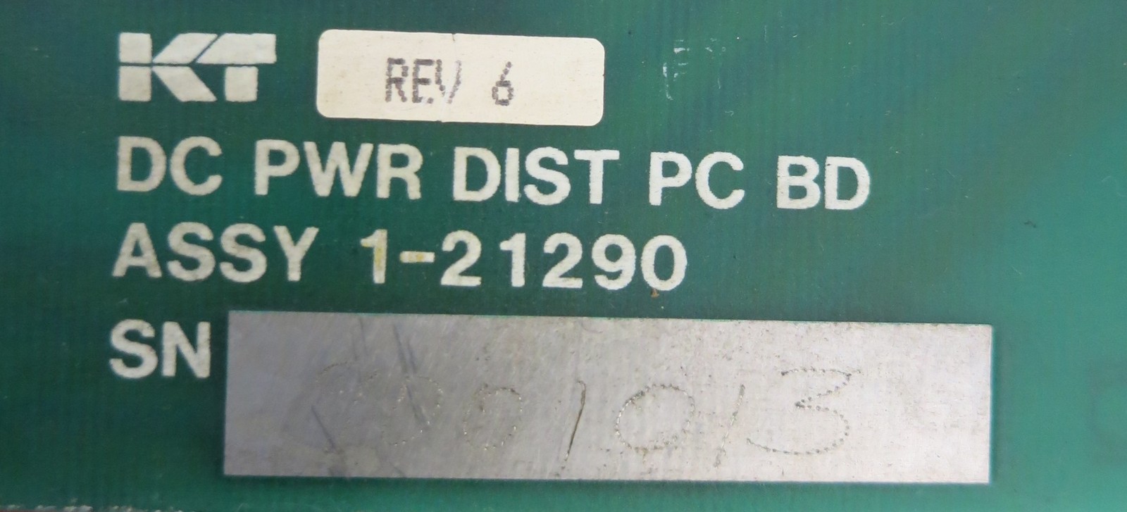 KT 1-2129200 Rev. 7 AC/DC Power Distribution Module 1-21290 Schurter