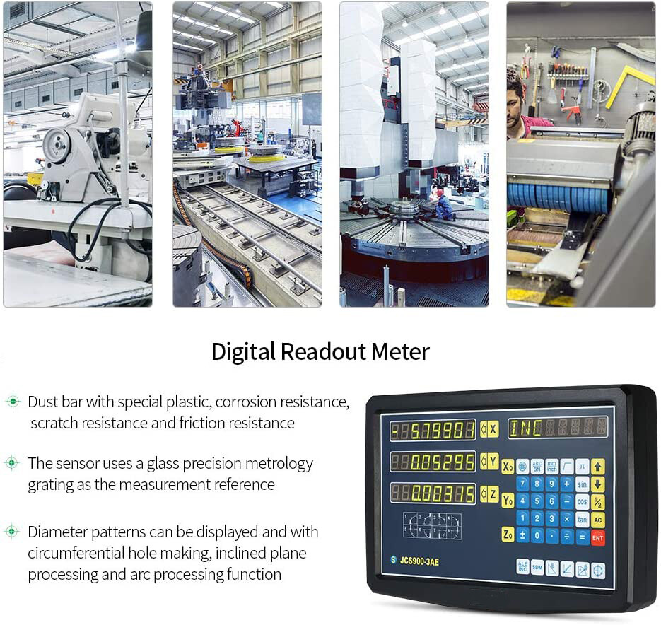 2/3 Axis Dro Digital Readout 2/3pc IP67 Optical Scale Kit 5um (100-1000mm )Mill
