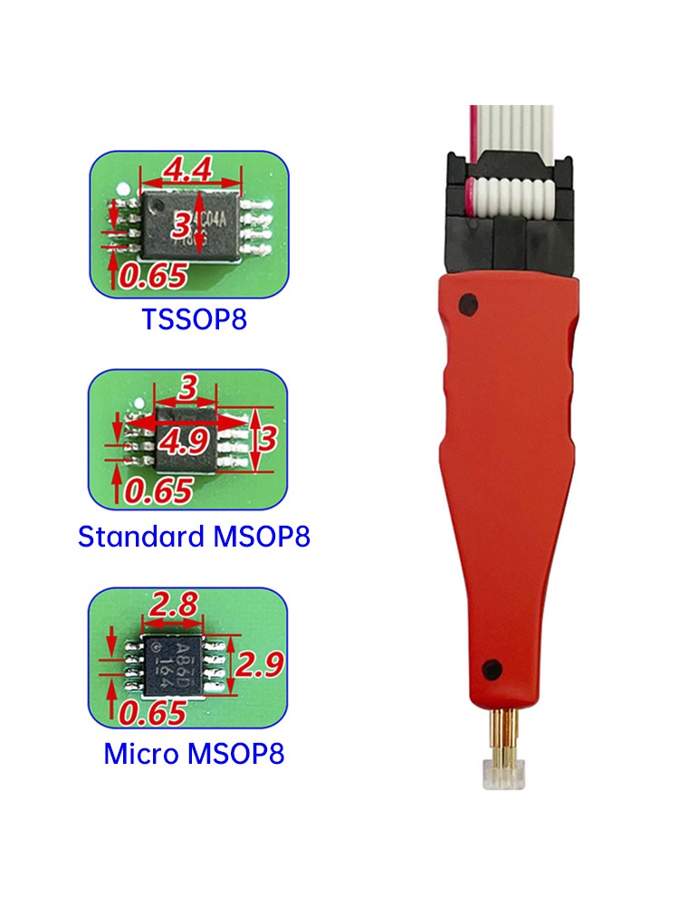 TSSOP8/MSOP8 Chip Burn Test Probe Micro Chip Spring Pin Car Connection Cable#