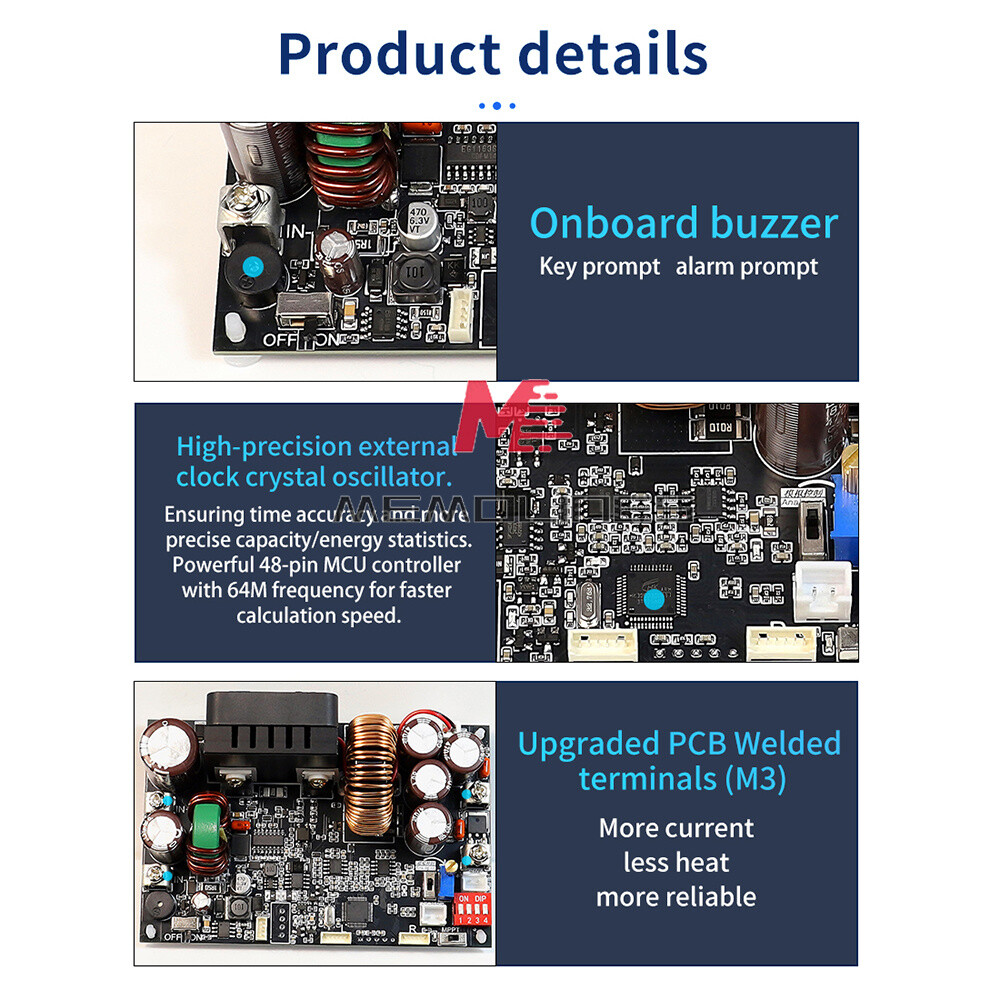 XY7025 CNC DC Adjustable Buck Power Supply Module Voltage Regulator 25A/1750W A