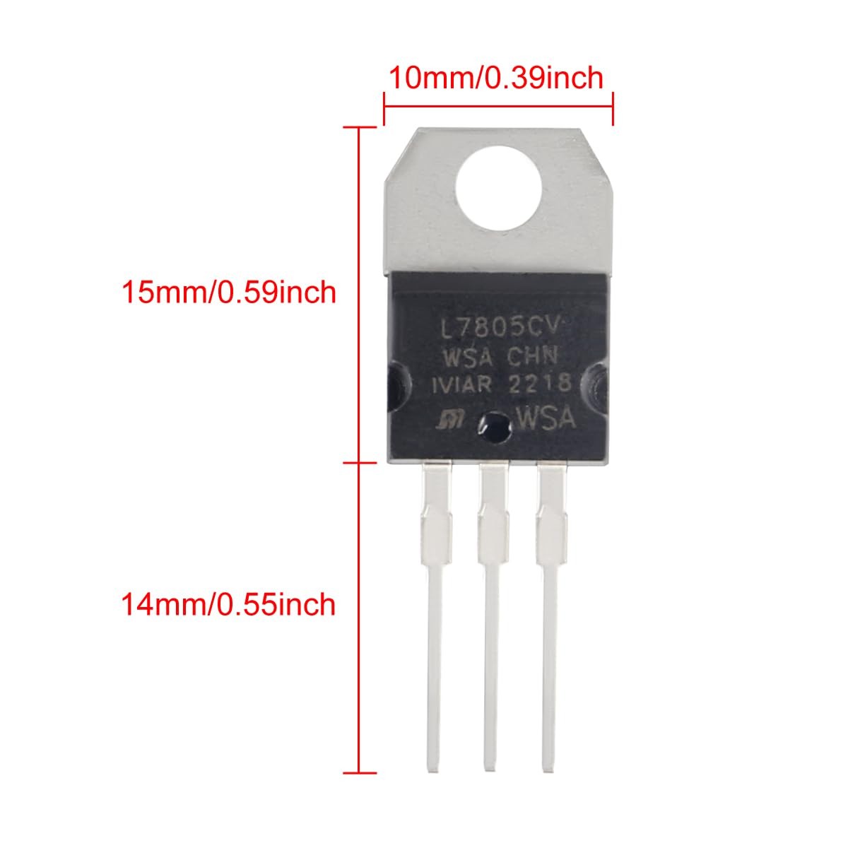 12Pcs L7805CV IC Positive Voltage Regulator Output 5V 1.5A L7805 ThreeTermina…